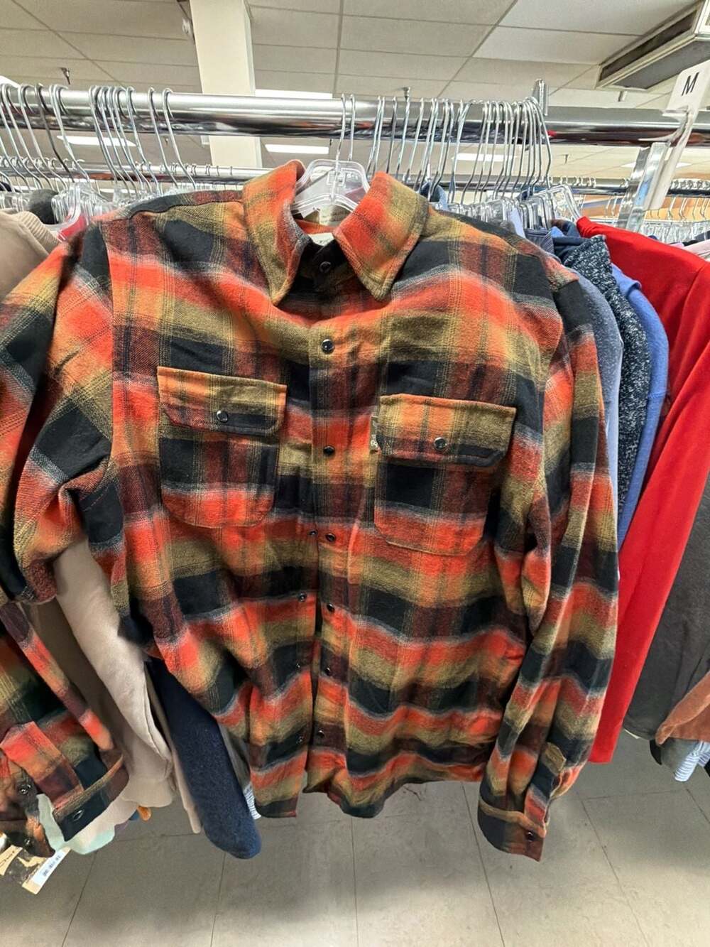 Biltwell Hi-Test Flannel Shirt - Rust Buffalo Plaid